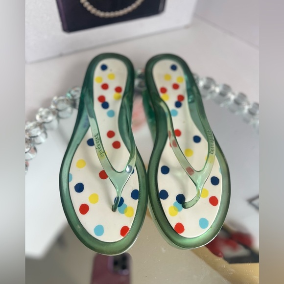 Kate Spade Multicolor Polka Dot jelly Sandals size 8 - Picture 1 of 8
